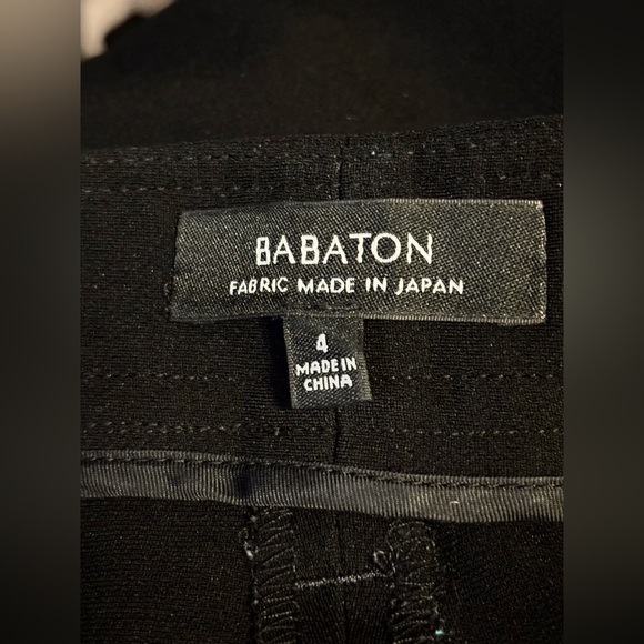 Aritzia Babaton Eckhardt Pleated Wide Leg High Waist Pants Black Trousers Size 4 - Picture 11 of 13